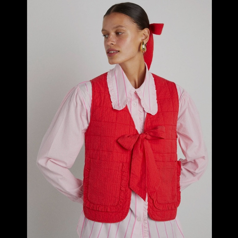 Damson Madder Gilet - red, reversable